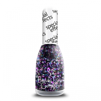 Nagellack BEAUTY LINE No 681 SPECIAL EFFECT Durchsichtig mit buntem Glitzer