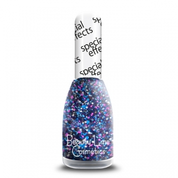 Nagellack BEAUTY LINE No 682 SPECIAL EFFECT Durchsichtig mit 2 farbigem Glitzer