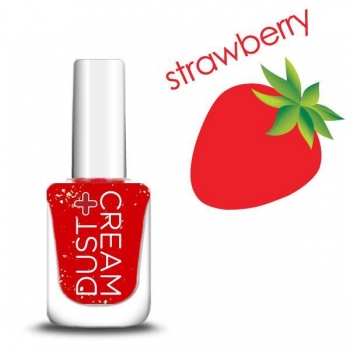 Nagellack  Dust + Cream No 958 duftend STRAWBERRY Rot pearl sugar velvet