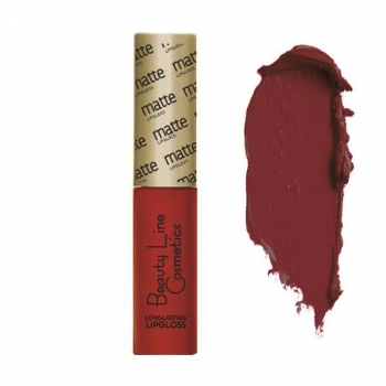 LIP-GLOSS BEAUTY LINE No505 "MATTE"  LONG LASTING Weinrot CALYPSO'S KISS